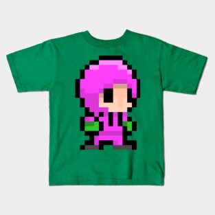 pixelated pink hoodie little man Kids T-Shirt